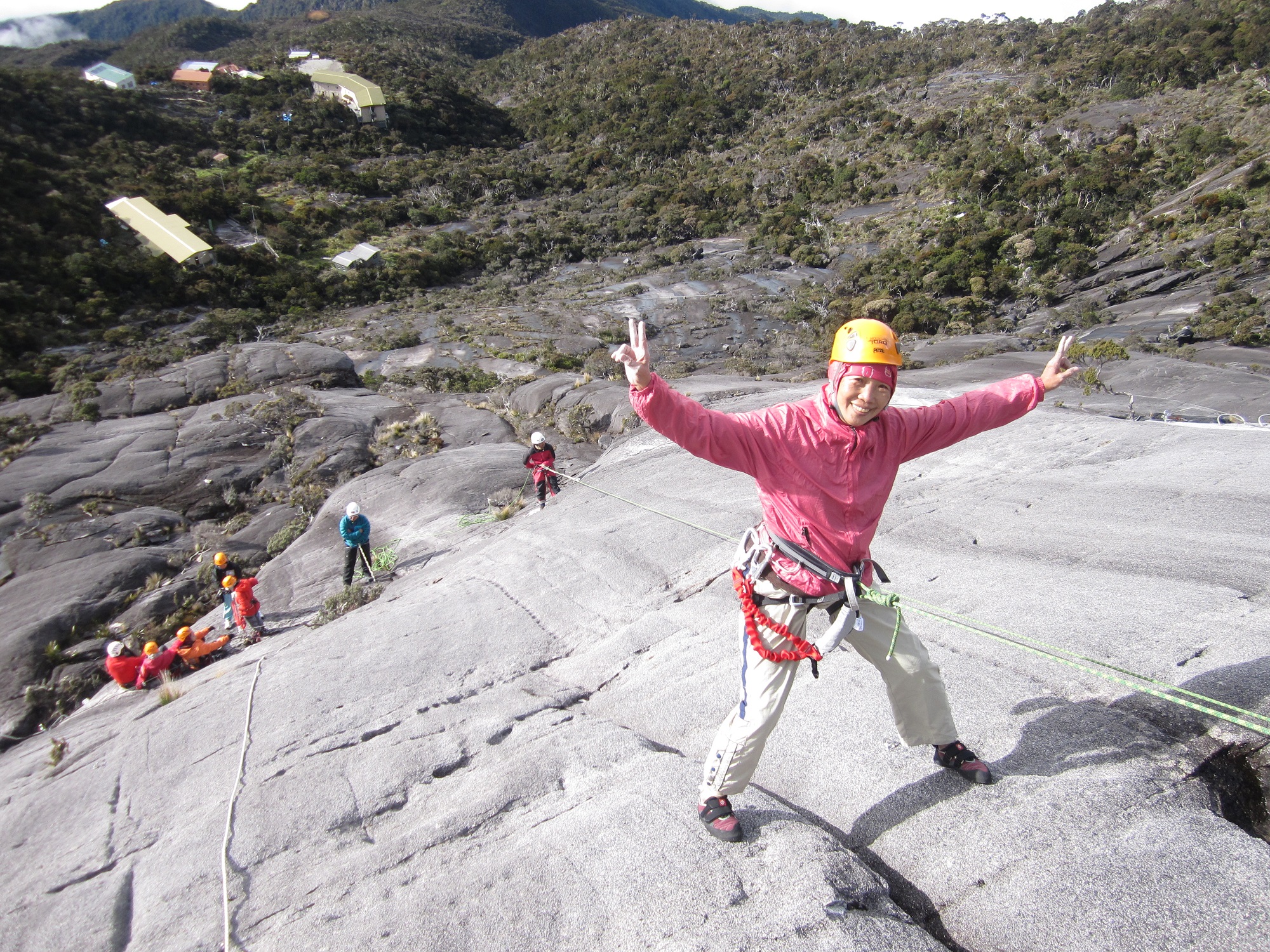 Alpine Rock climbing-down